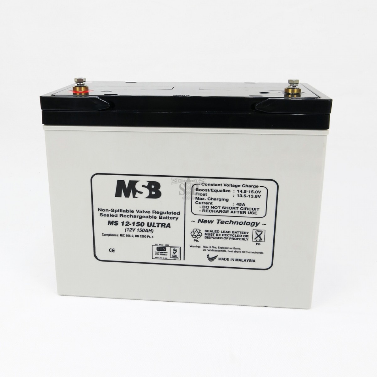 MSB MS12-150 Ultra 12V 150AH Non-Spillable Valve Regulated Sealed ...