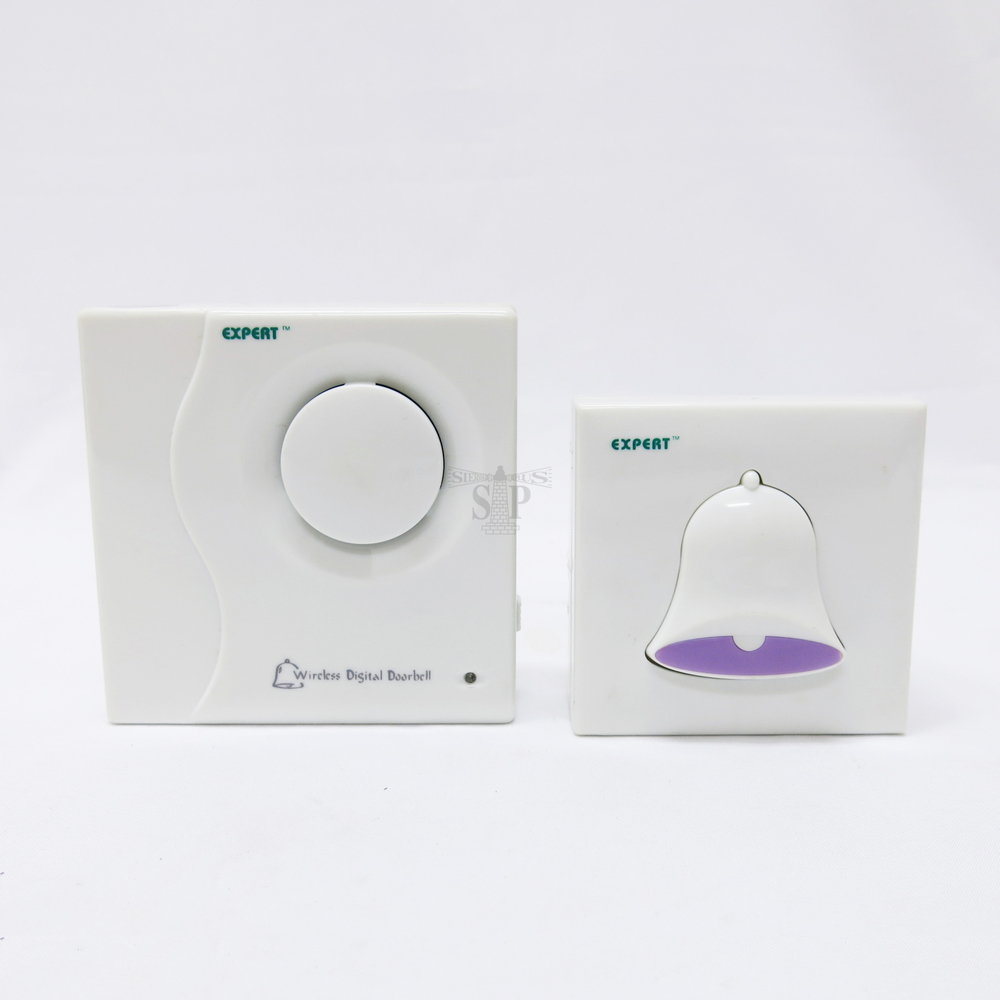Expert 1308 Wireless Digital Door Chime/Door Bell (White)