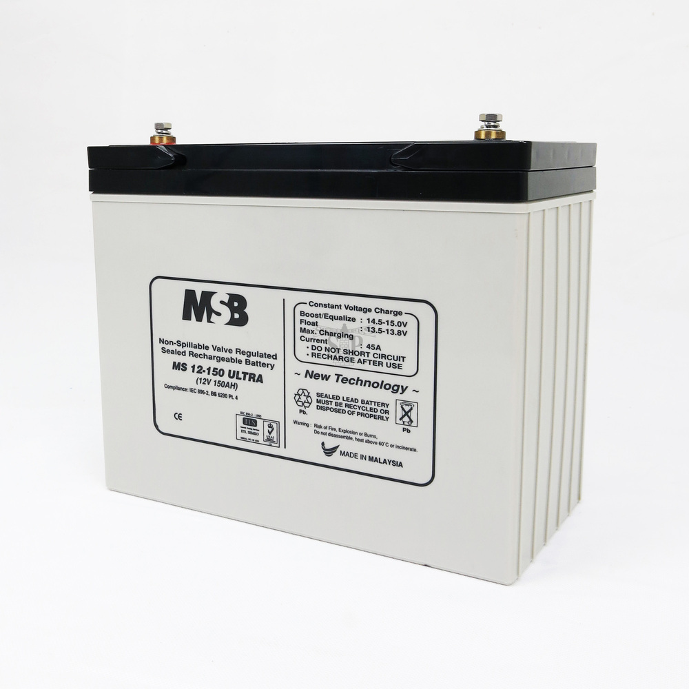 MSB MS12-150 Ultra 12V 150AH Non-Spillable Valve Regulated Sealed ...
