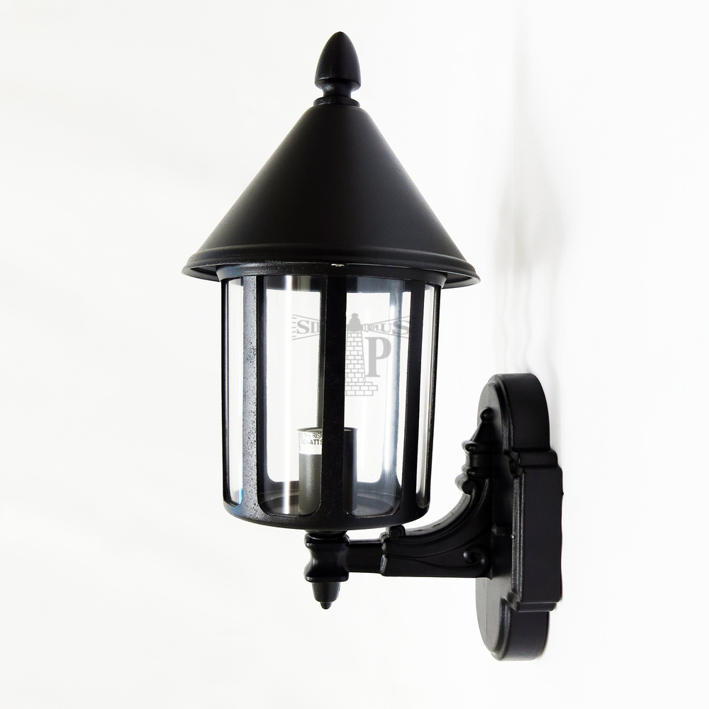 4129 Classic Outdoor Wall Gate Lamp (Black)